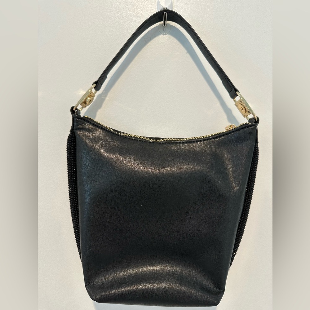 INC International Concepts Black and Gold Shoulder Bag With Side Glitz